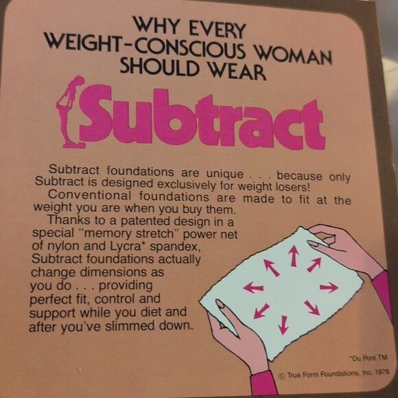 70s Vintage women'Subtract shape wear control brief underwear size 30 waist NWT - Picture 5 of 12